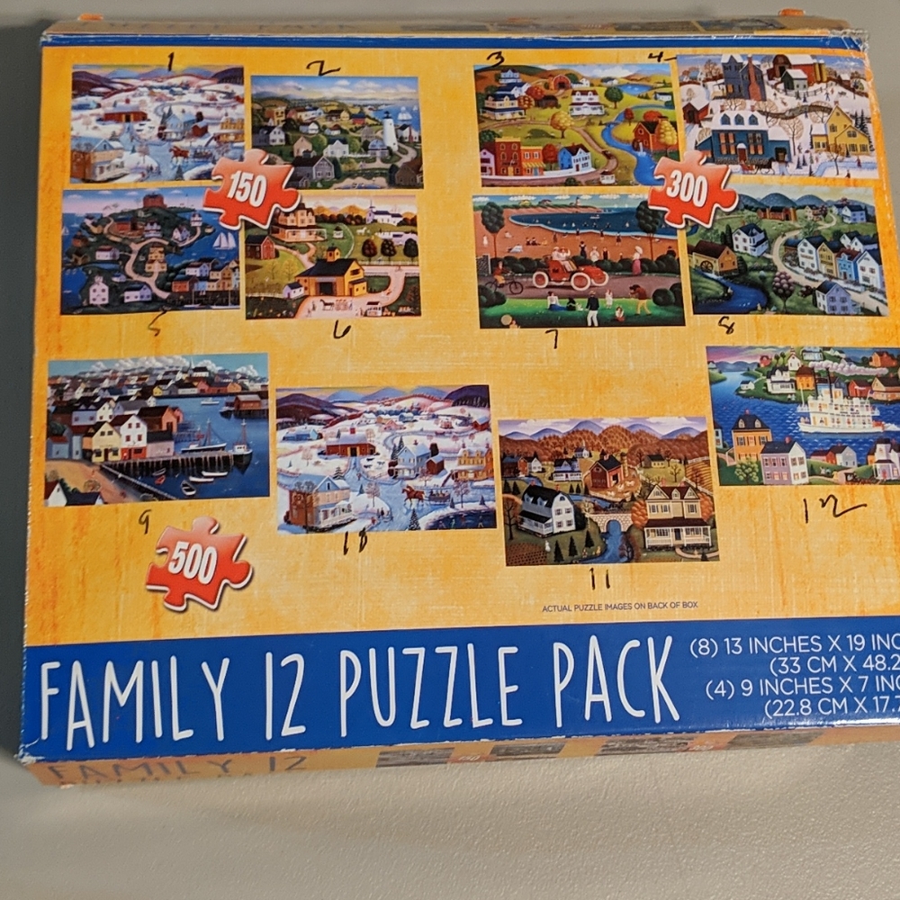 12 puzzles Family Pack